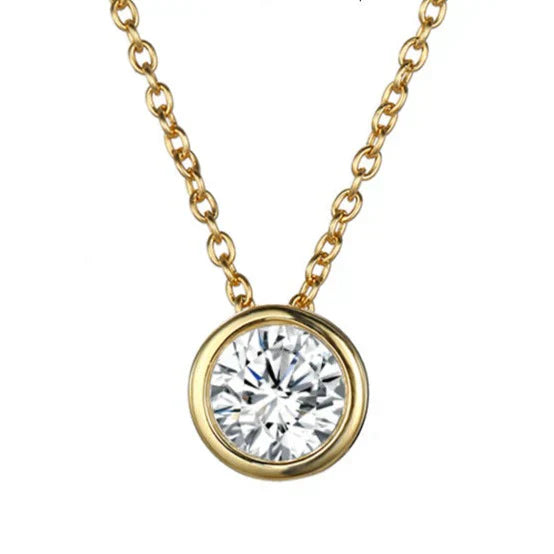 Lunaria Gemmara Birthstone Necklace | Gold-Tone
