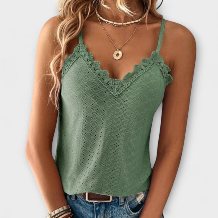Stylish Summer Women's Top with V Neckline
