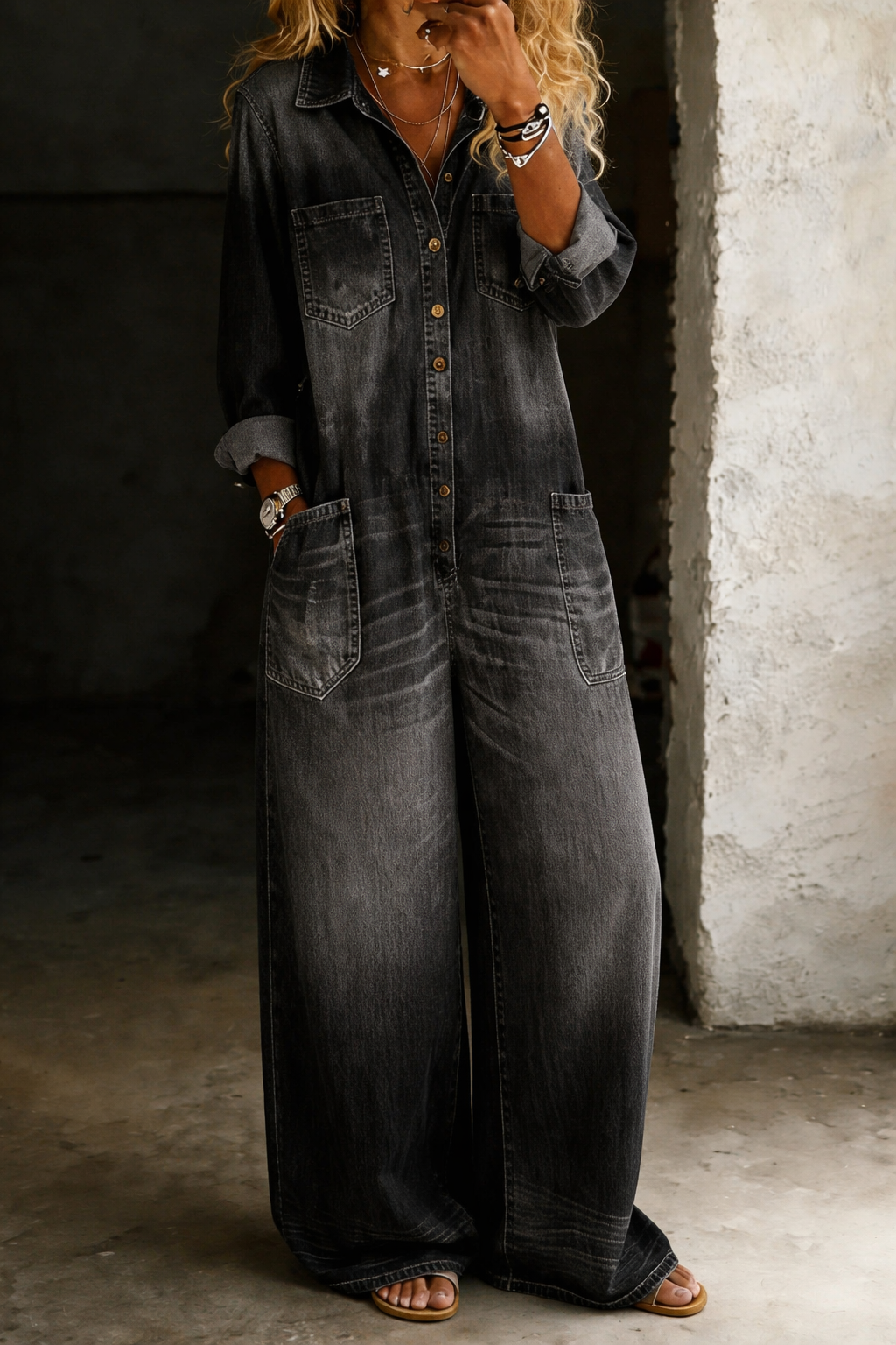 Denim Jumpsuit for Women | Casual One Piece Outfit