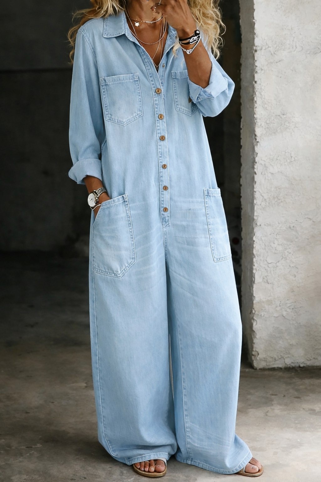 Denim Jumpsuit for Women | Casual One Piece Outfit
