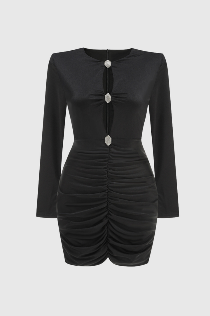 Suzie | Denali Crystal Embellished Cutout Mini Dress