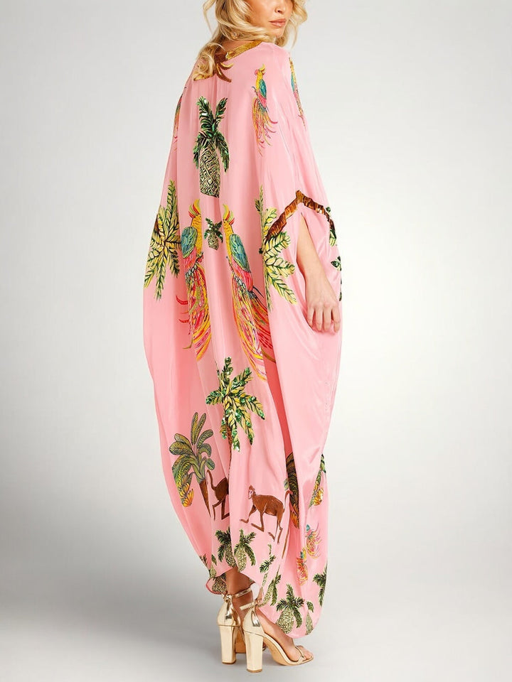 Sahara | Loose Fit Tropical Print Beach Dress