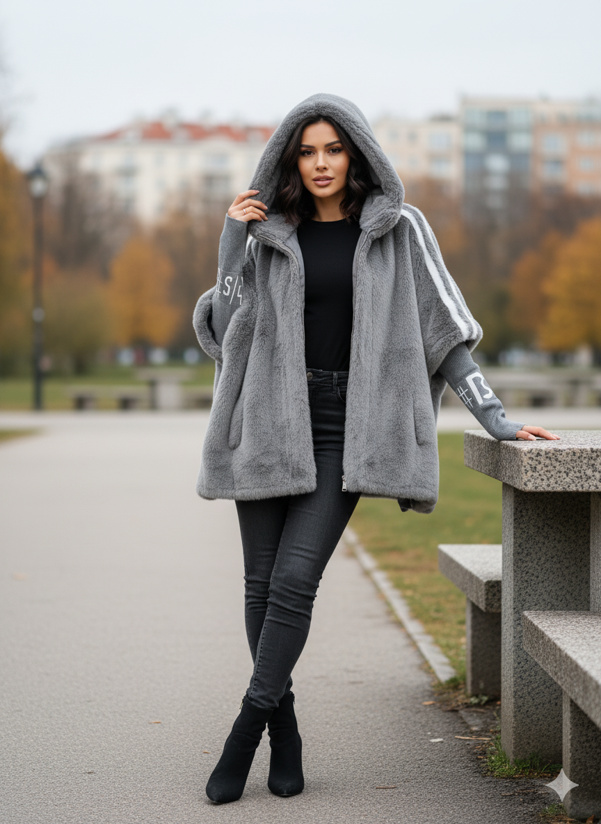 Ellah – Oversized Faux Fur Winter Coat