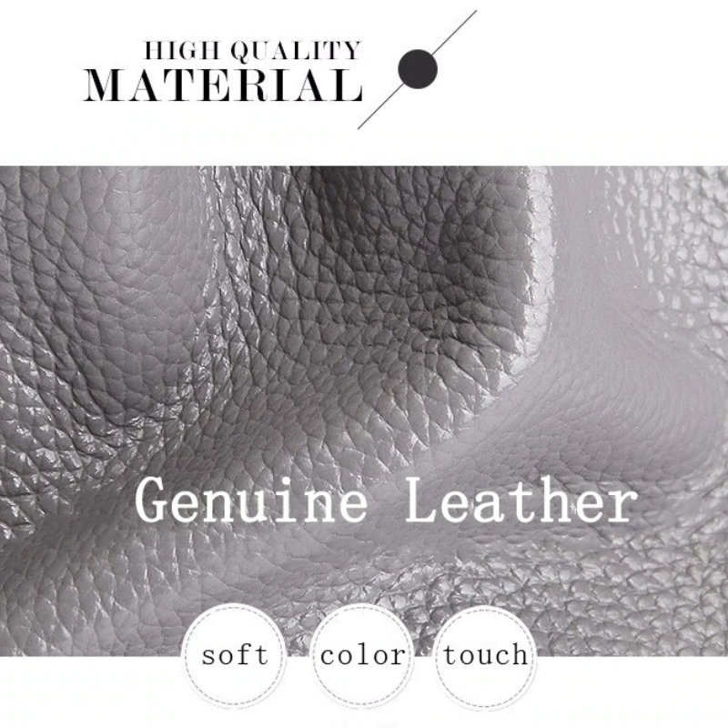 Alana | Genuine Leather Handbags Head Layer Cowhide Litchi Grain Women Handbag