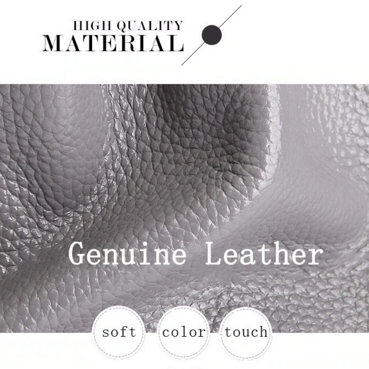 Alana | Genuine Leather Handbags Head Layer Cowhide Litchi Grain Women Handbag