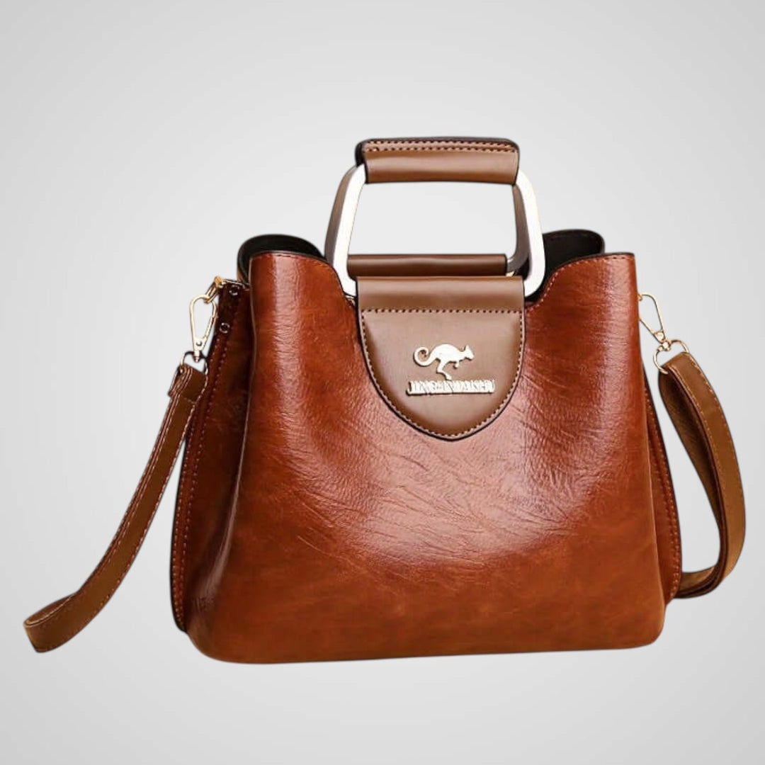 Anna | Elegant Two-Tone Leather Bag