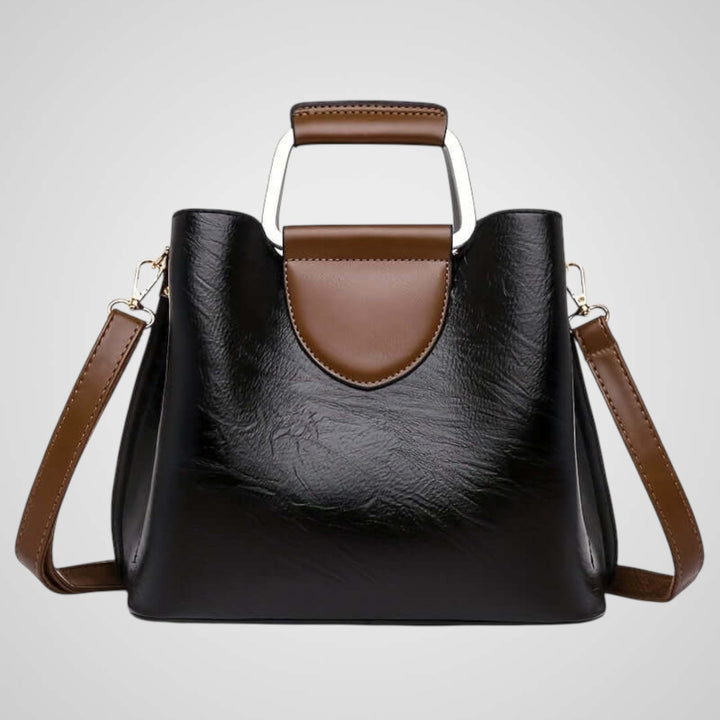Anna | Elegant Two-Tone Leather Bag