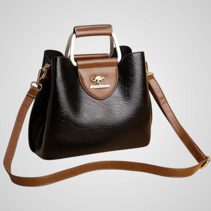 Anna | Elegant Two-Tone Leather Bag