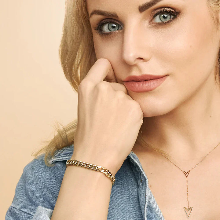 Estate Cuban Bracelet | Gold-Tone