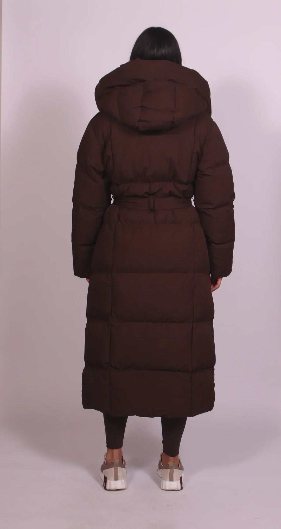 Winter Puffer Jacket with Matching Waist Belt