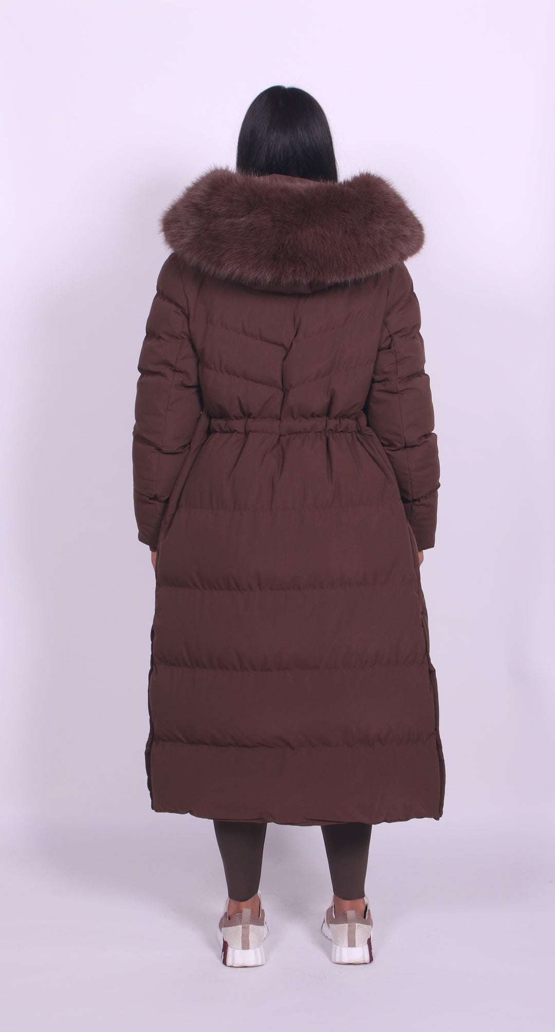 Alissa - Faux Fur Hooded Longline Winter Coat