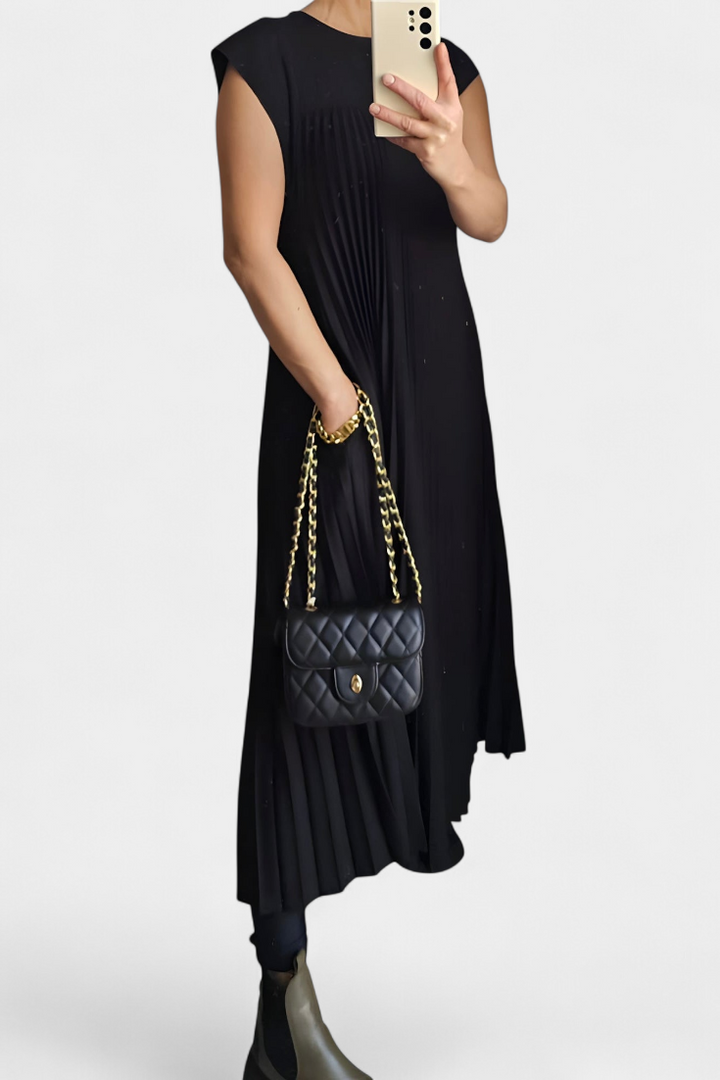 Manuela Sleeveless Pleated High Waist Dress