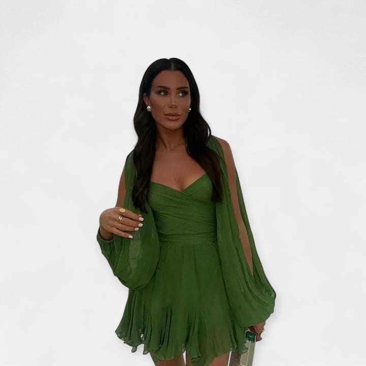 Romantic Short Sleeve Dress