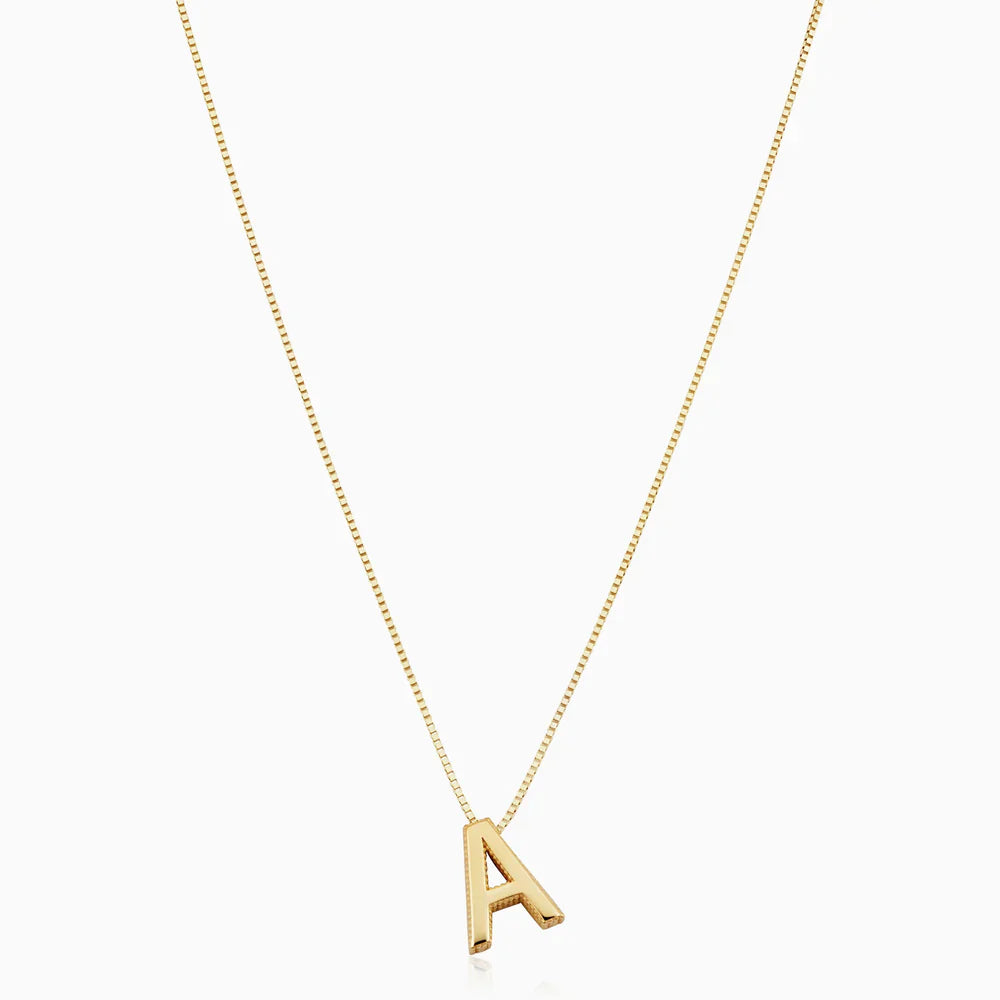 Love letter initial necklace | Silver-Tone