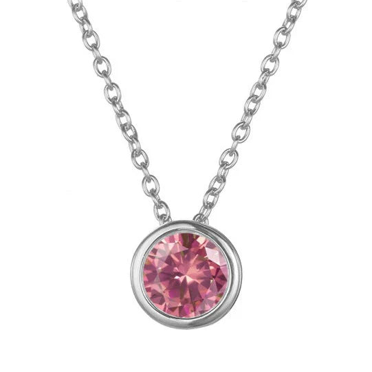 Lunaria Gemmara Birthstone Necklace | Silver-Tone