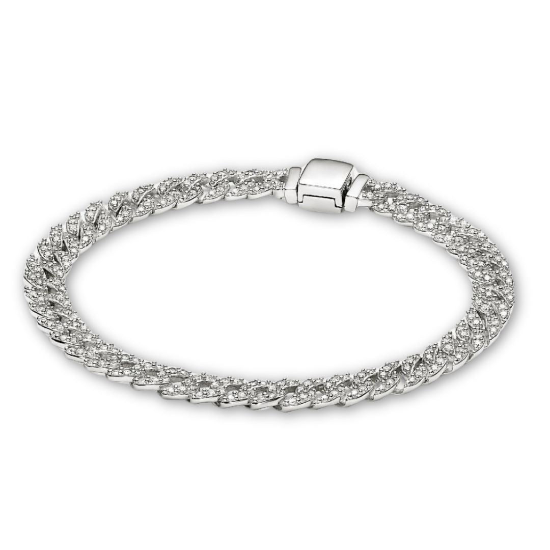 Pave Cuban Bracelet | Gold-Tone