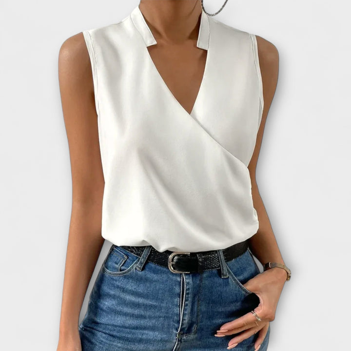 Soft Summer Top with V Neckline
