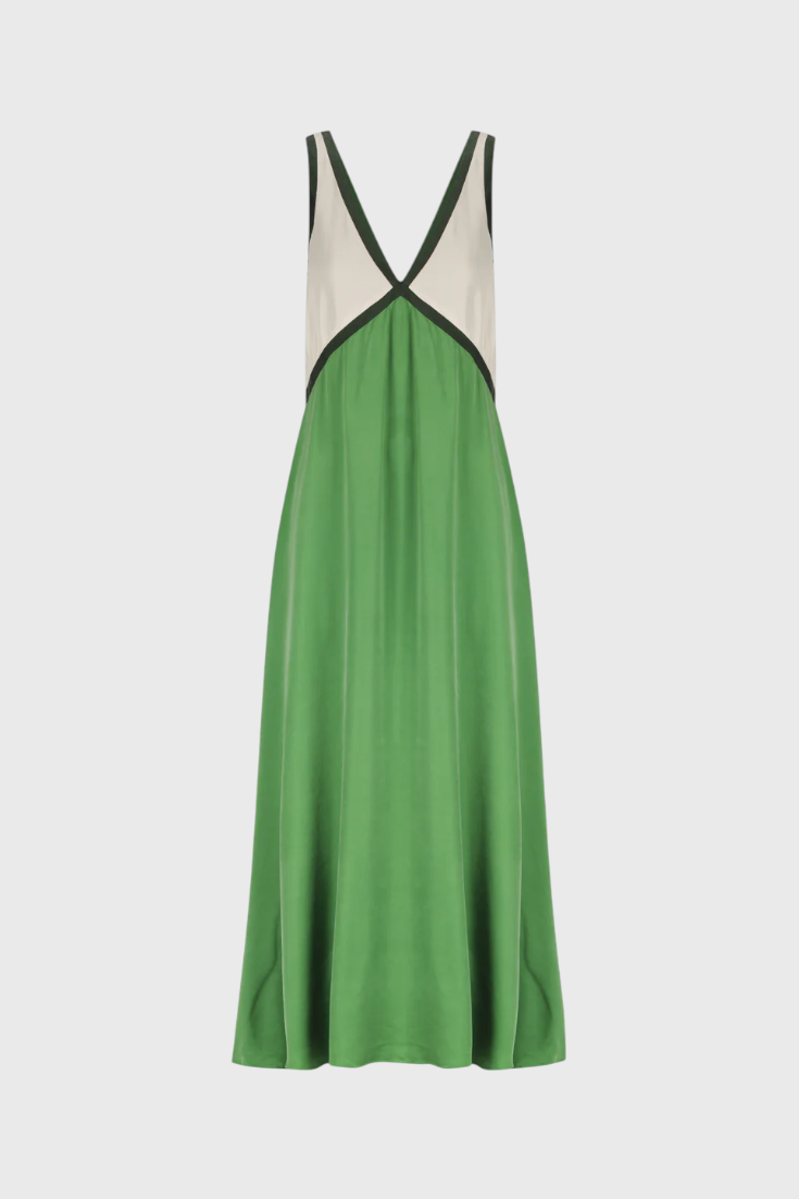 Diamond Boho Summer Dress with V Neckline