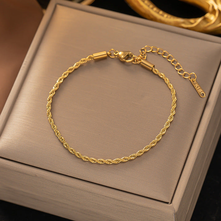 Twisted Chain Bracelet | Gold-Tone