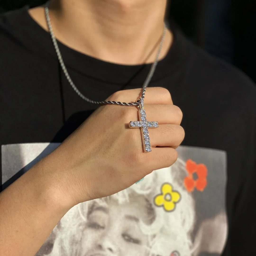 Cross necklace | Silver-Tone