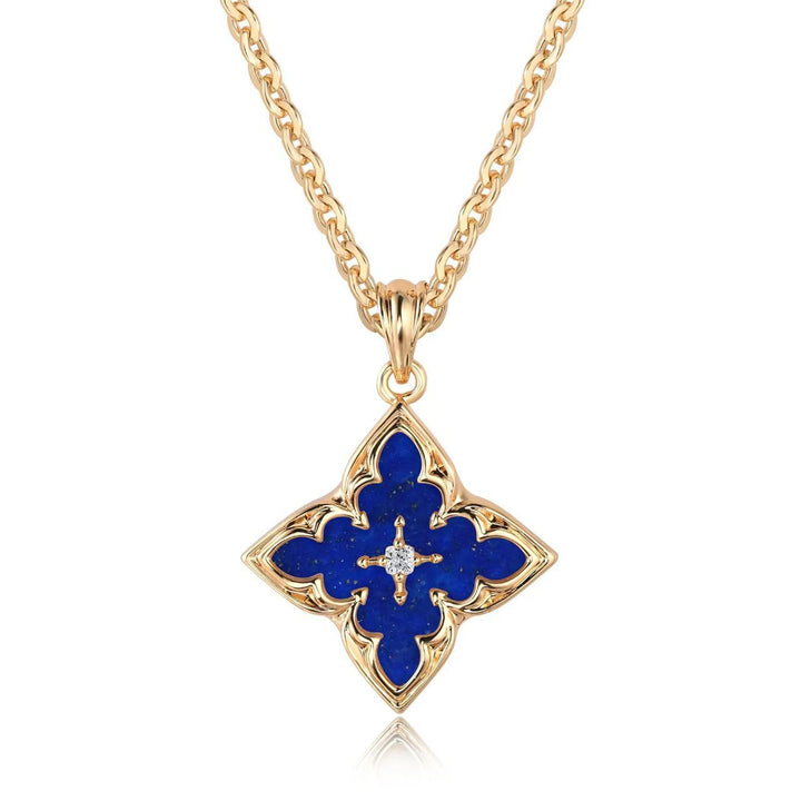 White Clover Pendant Necklace | Gold-Tone