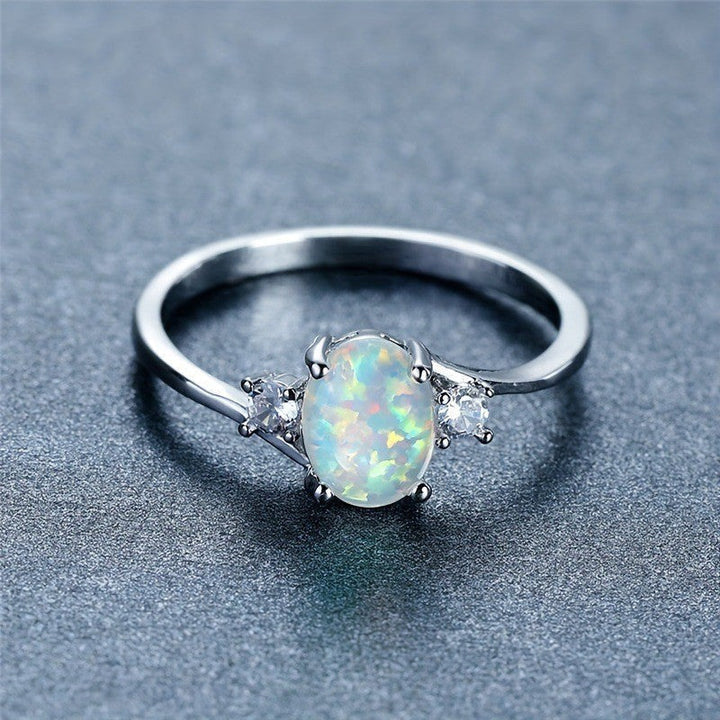 Opal Embrace Ring | White Gold