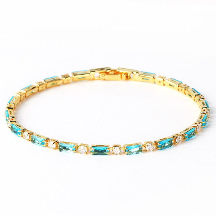 Turquoise-Color Stone Bracelet | Gold-Tone