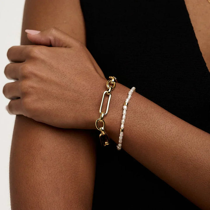 Link T-Bar Bracelet | Gold-Tone