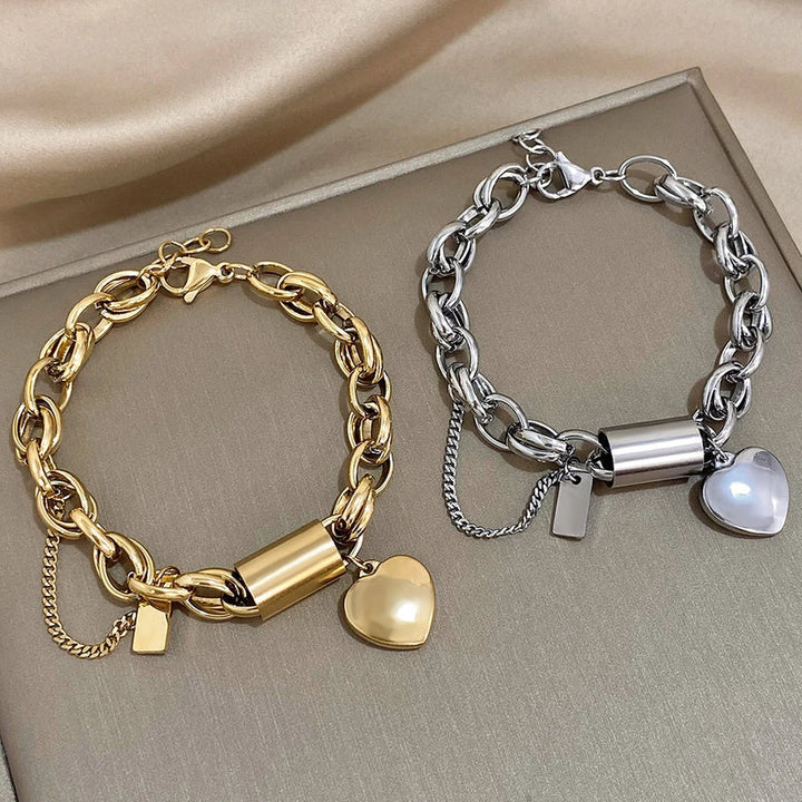 Heartened Chunky Bracelet | Gold-Tone