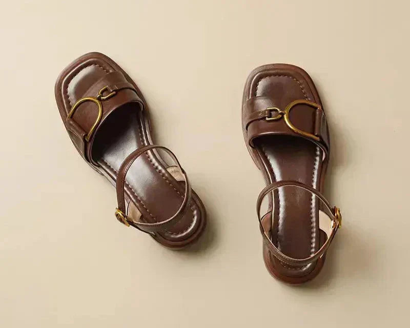 Amara | Buckled Flat Sandals