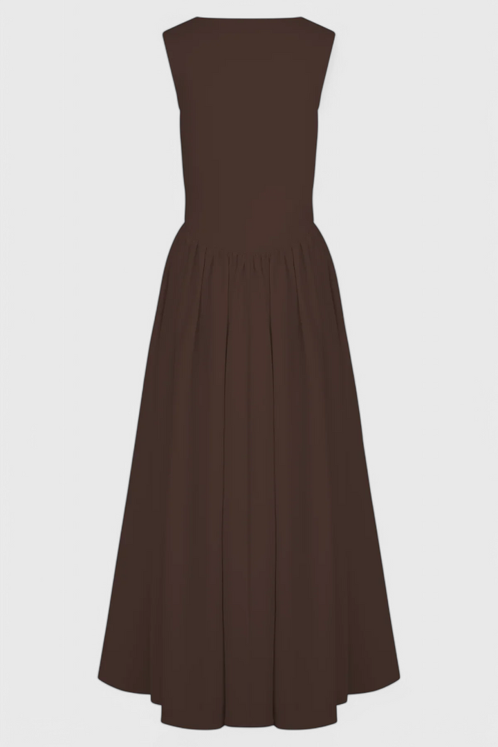 Verona Midi Dress with Square Neckline