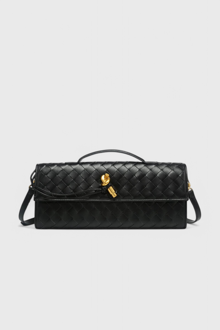 Melanie Clutch Bag with Gold Knot Detail