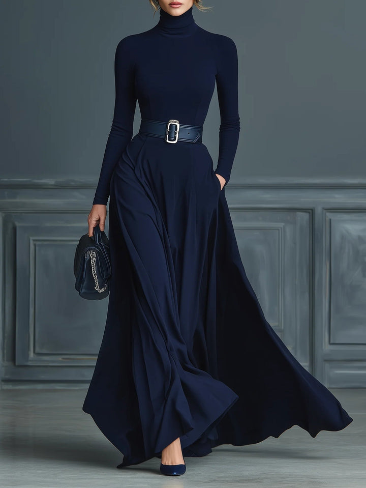 Elora | Elegant maxi dress with high neck