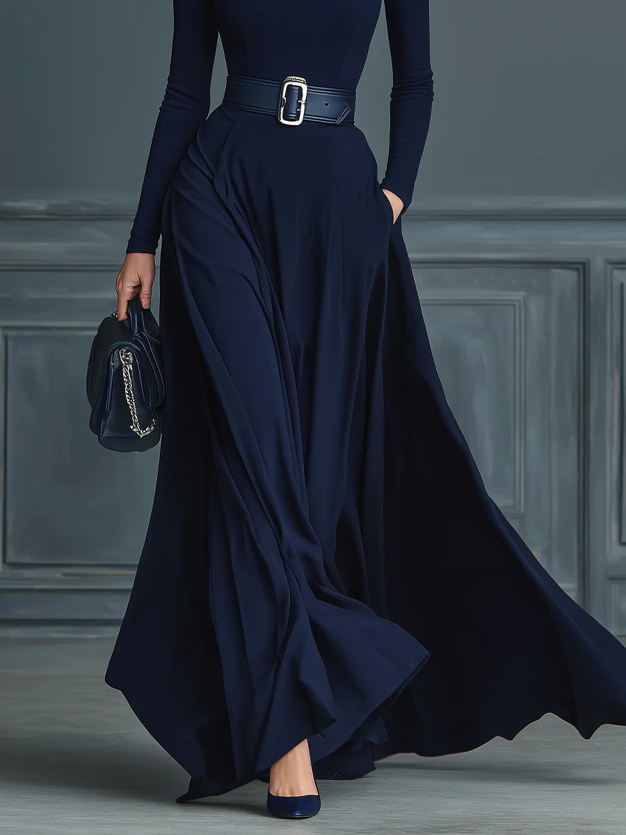 Elora | Elegant maxi dress with high neck