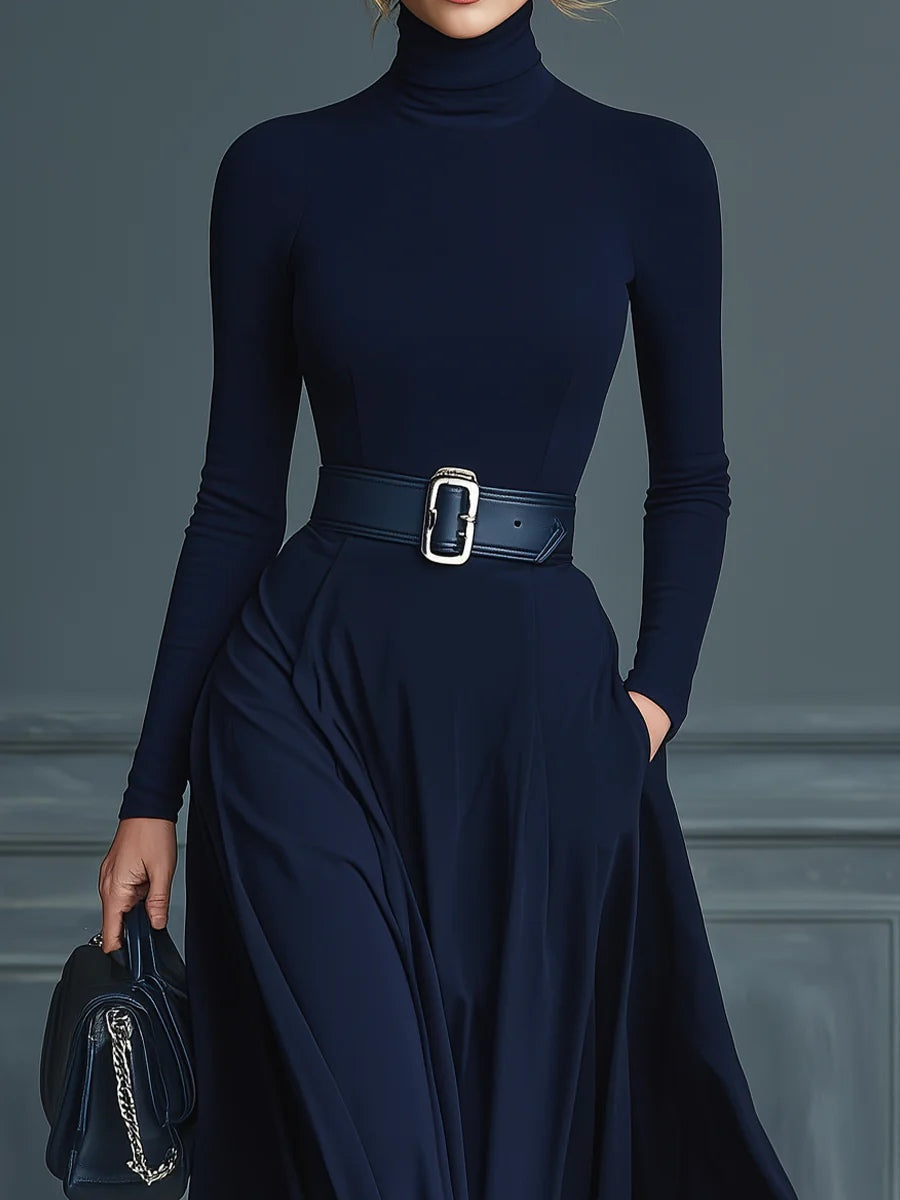 Elora | Elegant maxi dress with high neck