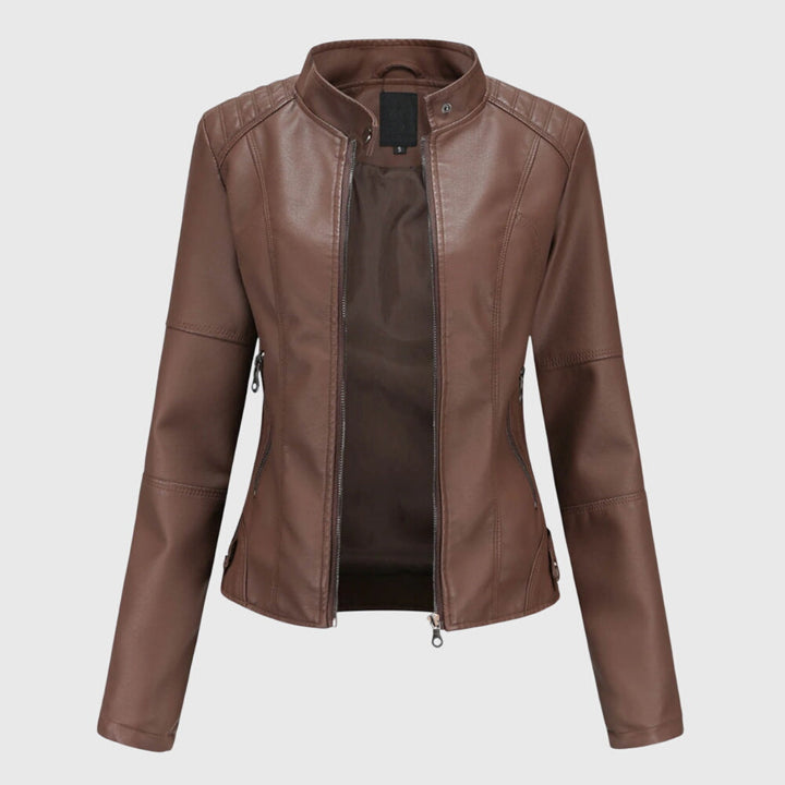 Effortless Faux Leather Jacket for Women with Button Front Collared Oversized Shacket Style