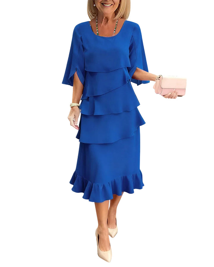 Sclarlett - Chic Lace Ruffle Summer Dress