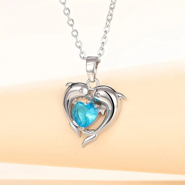 Oceanheart Twins Necklace | Silver-Tone