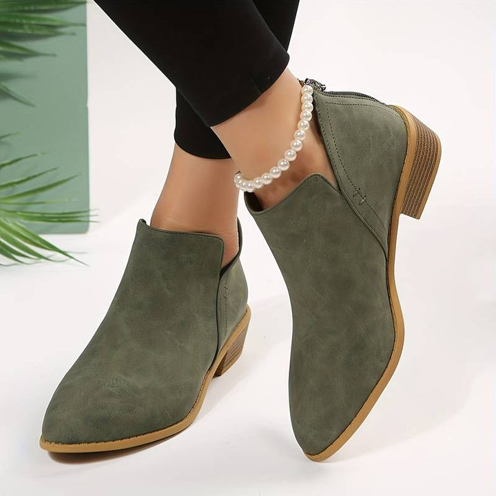 Annette | Women’s Casual Low Heel Slip-On Boots