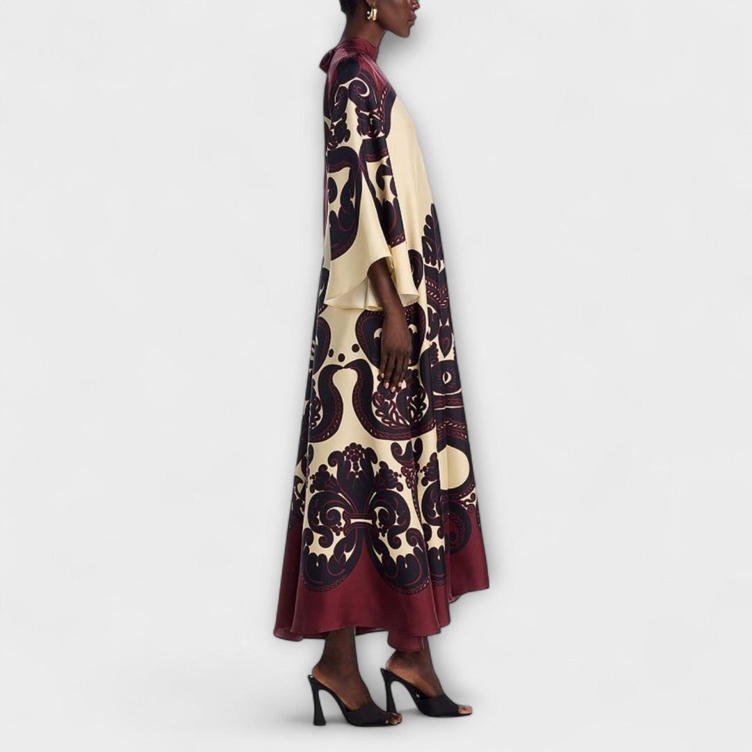 Lucy - Breathtaking Grenadilla Print Maxi Dress for Effortless Elegance