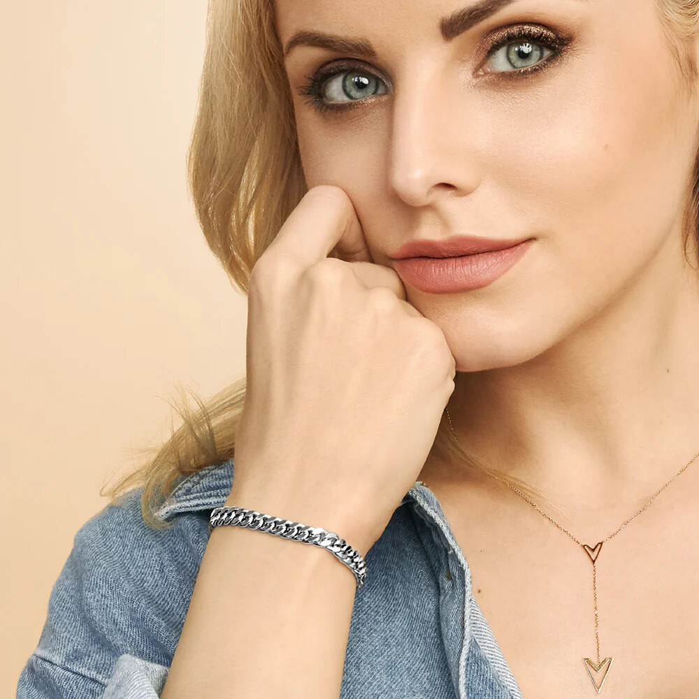 Estate Cuban Bracelet | Silver-Tone
