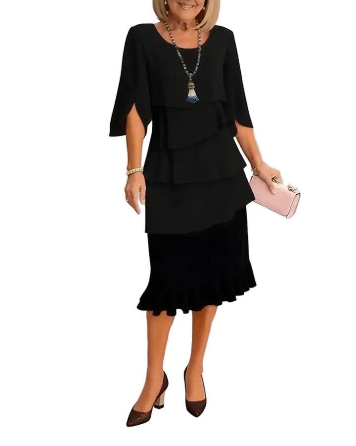 Sclarlett - Chic Lace Ruffle Summer Dress