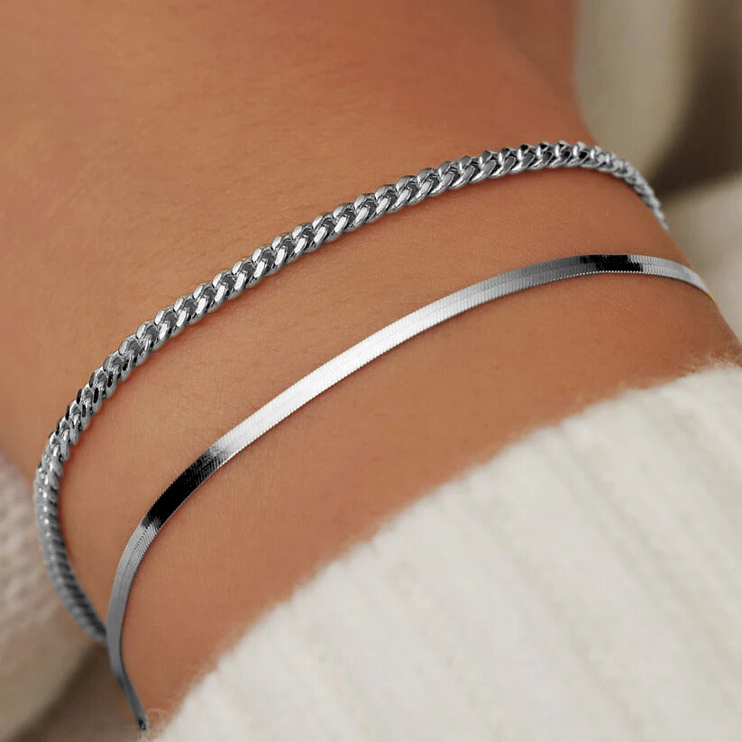 Soleil Serpent Bracelet | Silver-Tone