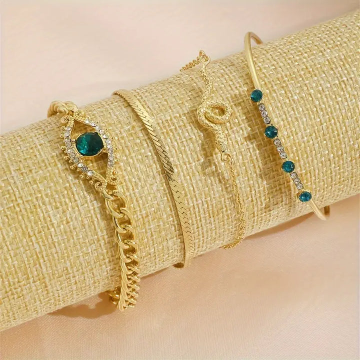 Serpina Veyra Bracelet Set | Gold-Tone
