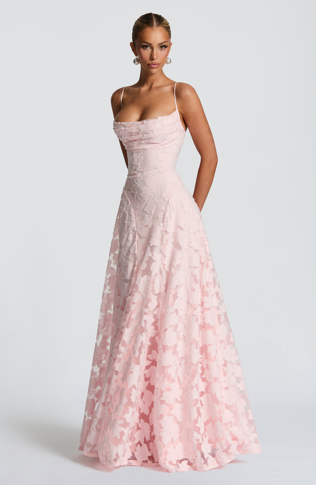 Francisa - Maxi Dress with Lace Corsage