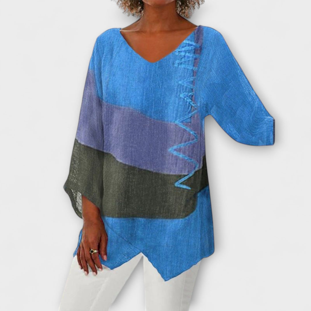 Cloe – Creative tunic with V neckline