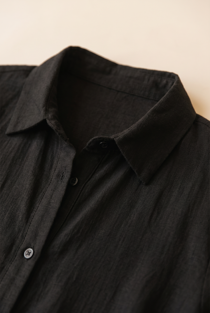 Delilah | Button-Front Shirt Maxi Dress with Collar