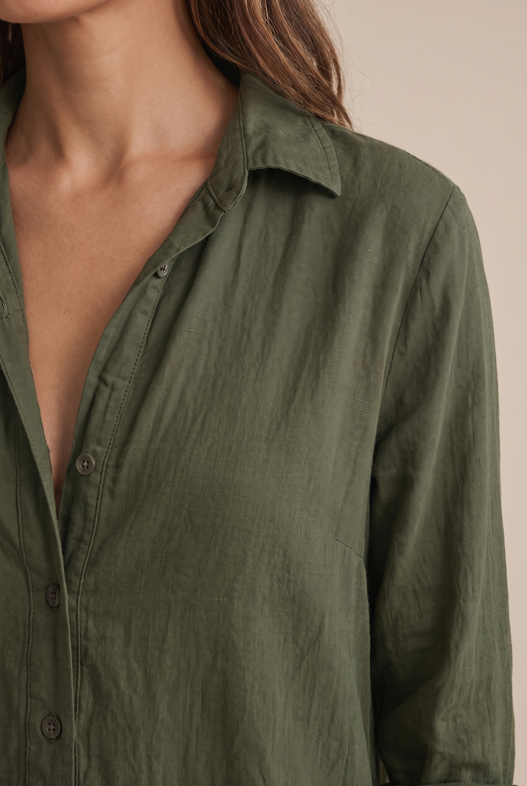 Odette | Long Sleeve Button-Down Maxi Shirt Dress
