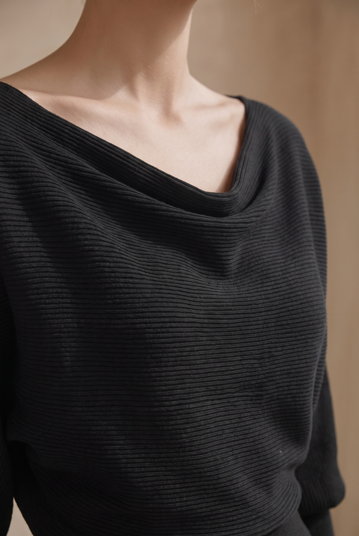 Hayden | Smooth Finish Midi Dress with Clean Neckline