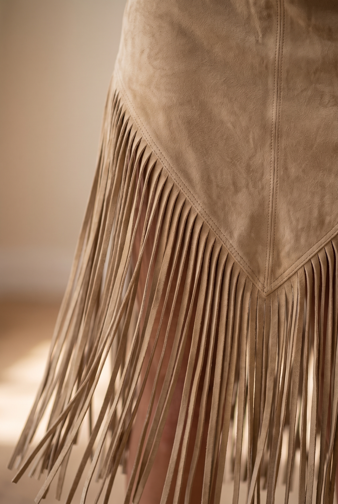 Valencia | Faux Suede Fringe Dress